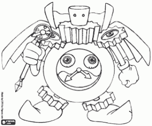 раскраска Time Wizard, характер Yu-Gi-Oh