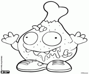 раскраска Trash Pack, куриные бедра