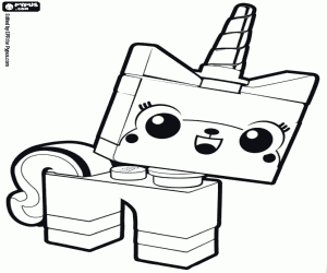 раскраска Unikitty, Lego Единорог