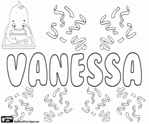 раскраска Vanessa, вариант Vanesa
