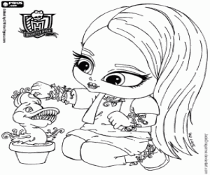 раскраска Venus McFlytrap, Monster High Baby