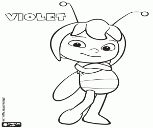 раскраска Violet, пчела Buzztropolis