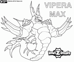 раскраска Vipera Max, ужасно Invizimals