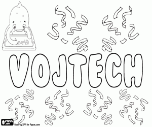 раскраска Vojtech, славянское имя для мальчика