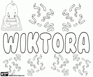 раскраска Wiktora, женский Wiktor, Виктор