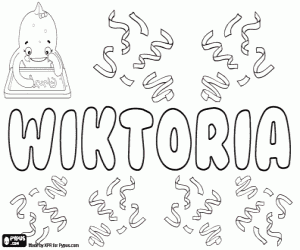 раскраска Wiktoria, польское имя