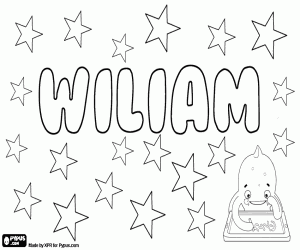 раскраска Wiliam, вариант William, Уильям