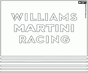 раскраска Williams Martini Racing логотип