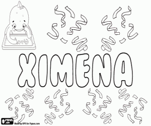 раскраска Ximena, производные от Ximeno
