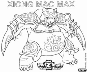 раскраска Xiong Mao Max, Invizimals Зона Теней