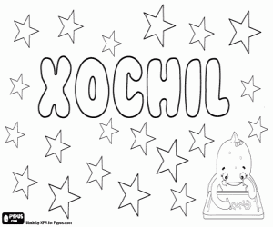 раскраска Xochil, имя используемое в Мексике