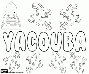 раскраска Yacouba, имя для мальчика