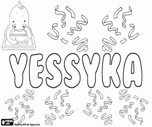 раскраска Yessyka, вариант Jessica