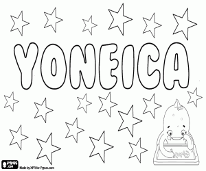 раскраска Yoneica, имя для девочки