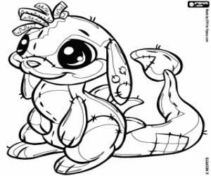 раскраска Zafara, животное Neopets
