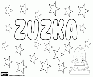 раскраска Zuzka, уменьшительное Zuzana