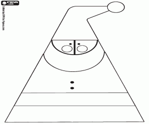 раскраска Абстрактный Санта-Клаус для украшения