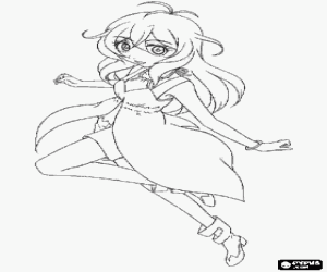 раскраска Алиса, персонажа Бакуган