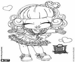раскраска Амур от Monster High Baby
