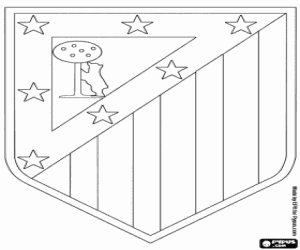 раскраска Атлетико де Мадрид щит