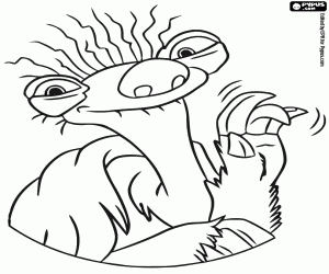 раскраска Бабушка Сид