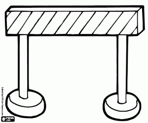 раскраска Барьер безопасности