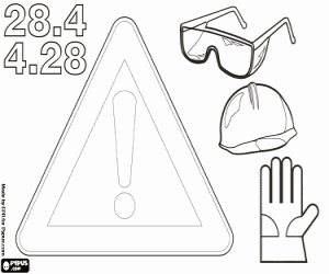 раскраска Безопасность и гигиена труда
