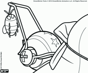 раскраска Белая Тень улитки корпуса с насекомое