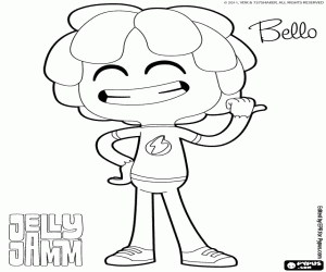 раскраска Белло, ребенок с более любопытство