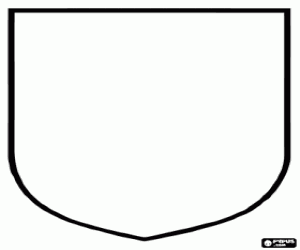 раскраска Белый щит для украшения