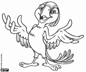 раскраска Биа, младшая дочь Blu и Jewel