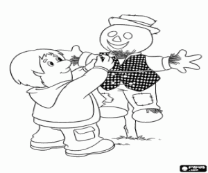 раскраска Билл Томпсон и пугало