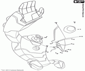 раскраска Блокс, Бен 10 Омниверс, точками