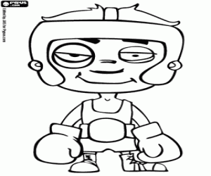 раскраска Боксер после боя