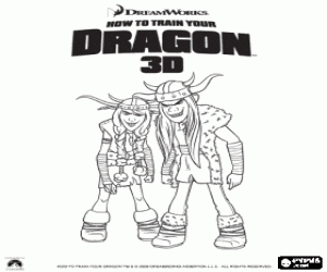 раскраска Братья викинги Thorston