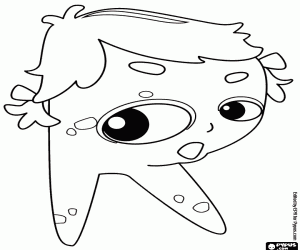 раскраска Буква R, застенчивая монстр