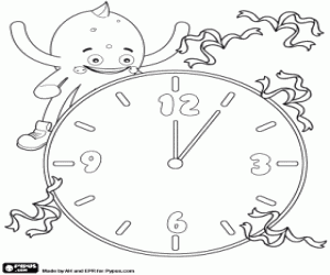 раскраска В новый год с Pypus