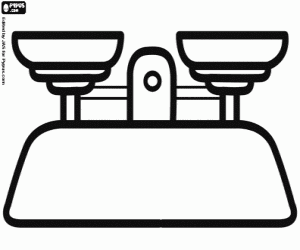 раскраска Весы лабораторных