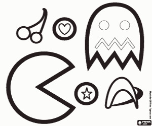 раскраска Видео игры Pac-Man