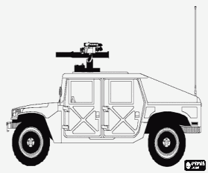 раскраска Военные Хаммер - Hummer
