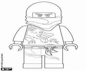 раскраска Воин-ниндзя, Lego Ninjago