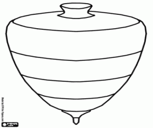 раскраска Волчок, популярные игрушки