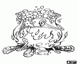 раскраска Волшебное зелье Астерикс