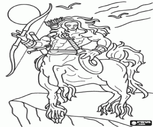 раскраска Вооруженные Кентавр