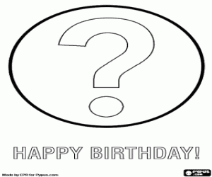 раскраска Вопрос, сколько лет ты