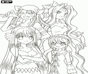 раскраска Враги сирены принцесс