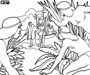 раскраска Высадки Христофора Колумба