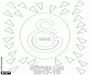 раскраска Галатасарай, Süper Lig 2017-2018