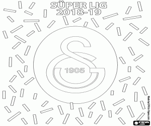 раскраска Галатасарай, чемпион 2018-2019