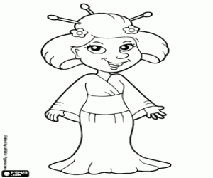 раскраска Гейши